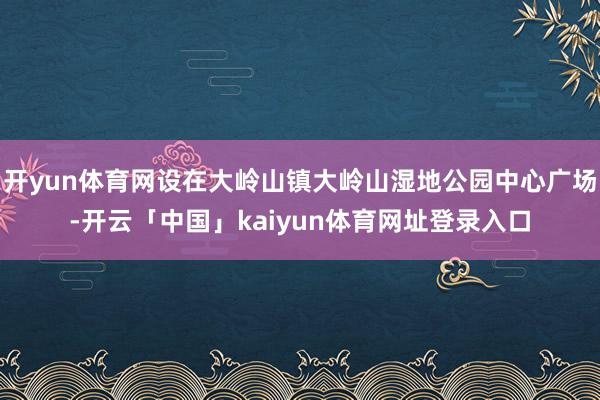 开yun体育网设在大岭山镇大岭山湿地公园中心广场-开云「中国」kaiyun体育网址登录入口